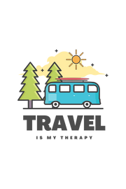 Travel is My Therapy - Classic T-shirt: Premium Soft Cotton, Double-Stitched