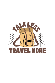 Talk Less Travel More - Classic T-shirt: Premium Soft Cotton, Double-Stitched