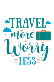 Travel More Worry Less - Classic T-shirt: Premium Soft Cotton, Double-Stitched