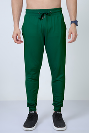 Premium Unisex Joggers | 260 GSM Cotton | Derby Ribbed Waist & Cuffs | Bio-Washed | Green