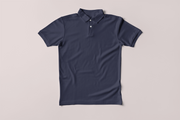 Premium Polo T-shirt | 220 GSM Cotton | Classic Collar & Cuff | Bio-Washed | Navy Blue