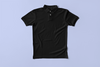 Premium Polo T-shirt | 220 GSM Cotton | Classic Collar & Cuff | Bio-Washed | Black