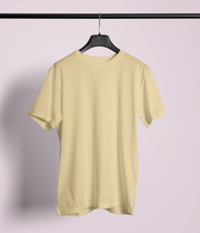 Beige || Classic T-shirt: Premium Soft Cotton, Double-Stitched