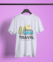 Travel is My Therapy - Classic T-shirt: Premium Soft Cotton, Double-Stitched