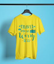 Travel More Worry Less - Classic T-shirt: Premium Soft Cotton, Double-Stitched