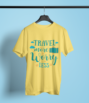 Travel More Worry Less - Classic T-shirt: Premium Soft Cotton, Double-Stitched