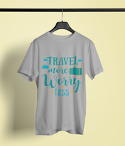 Travel More Worry Less - Classic T-shirt: Premium Soft Cotton, Double-Stitched